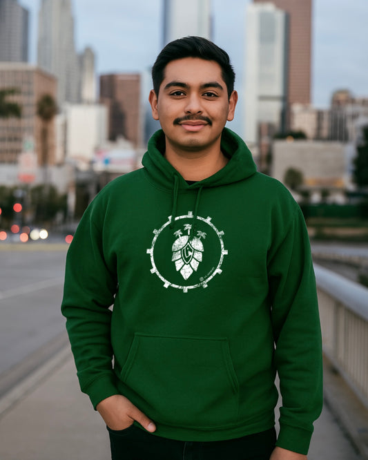 Modern LA Logo - LA Hoodie - Forest Green