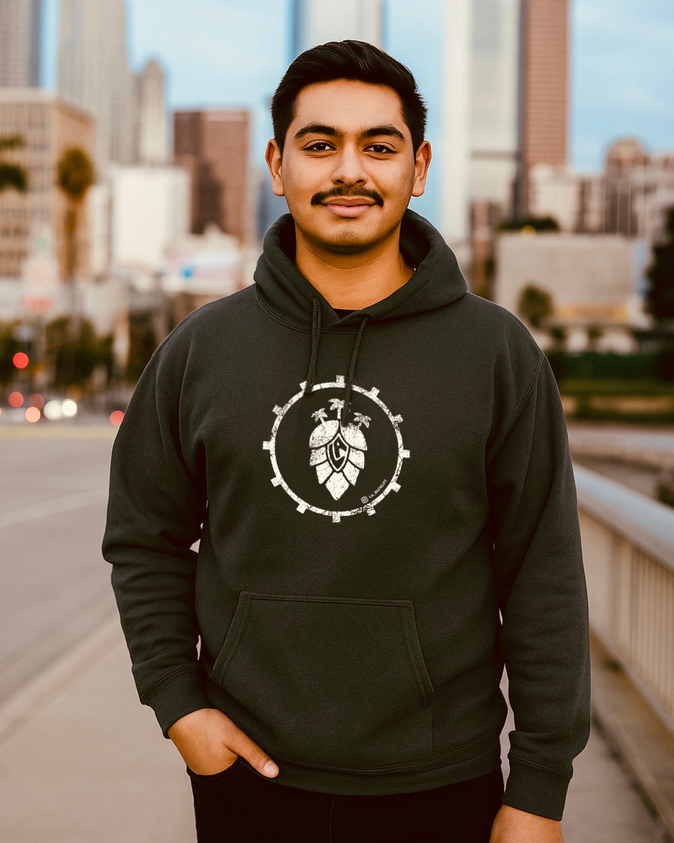 Modern LA Logo - LA Hoodie - Charcoal