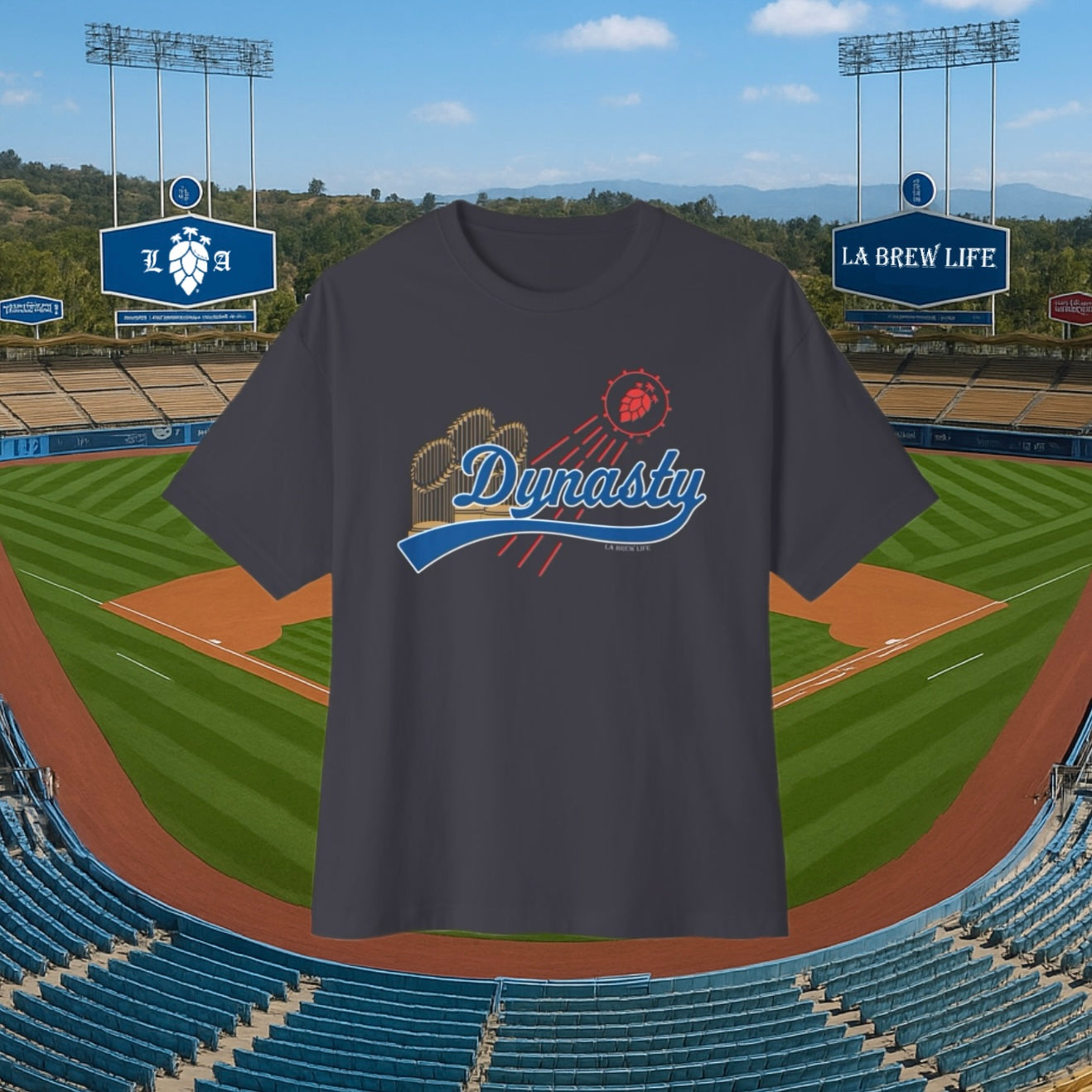 LA Sports Tribute 2 - Street Drape T - Dark Grey